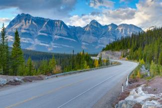 Canada mountains and highway