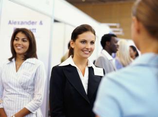 Woman at Trade Show