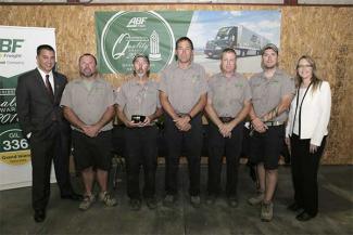 Grand Island service center employees receiving ABF President’s Quality Award