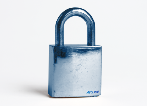 Padlock depicting ArcBest cargo security