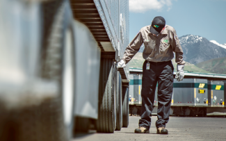 2021 DOT Week - ABF driver inspecting truck