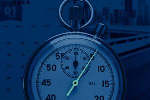 Stopwatch showing freight transit time