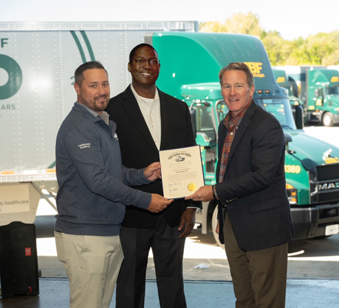 Ohio Lt. Governor Husted Holds Press Conference At ABF Freight’s Dayton ...