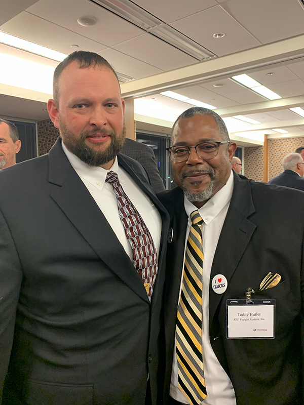 ABF drivers Bob Bramwell and Teddy Butler at ATA headquarters in Arlington, Virginia.