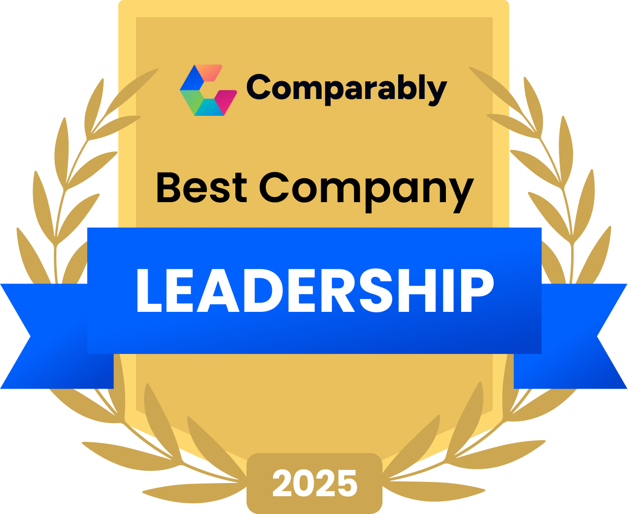 2025 Best Company Leadership Teams badge awarded by Comparably