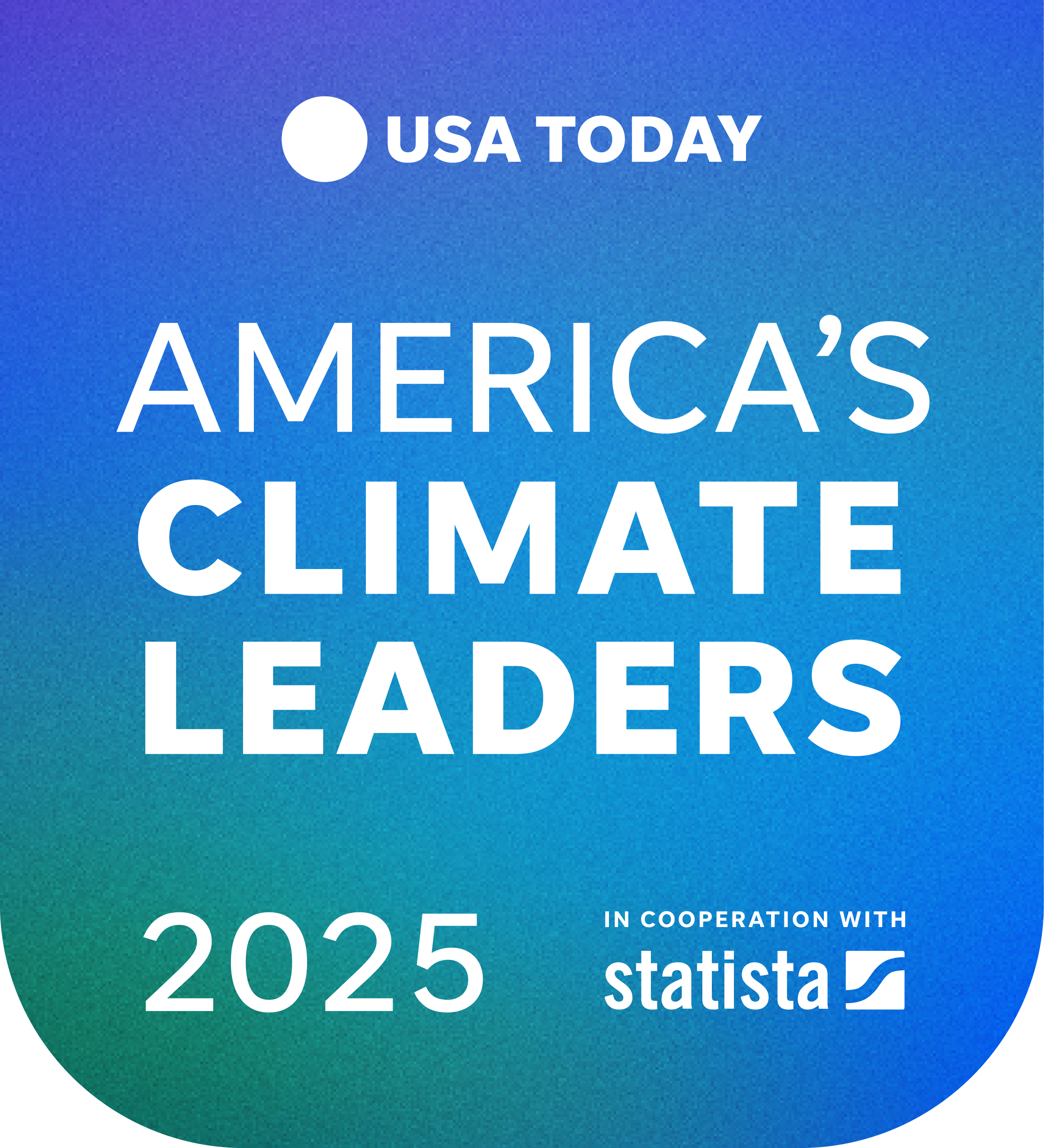 America’s Climate Leaders 2025 by USA Today and Statista award badge