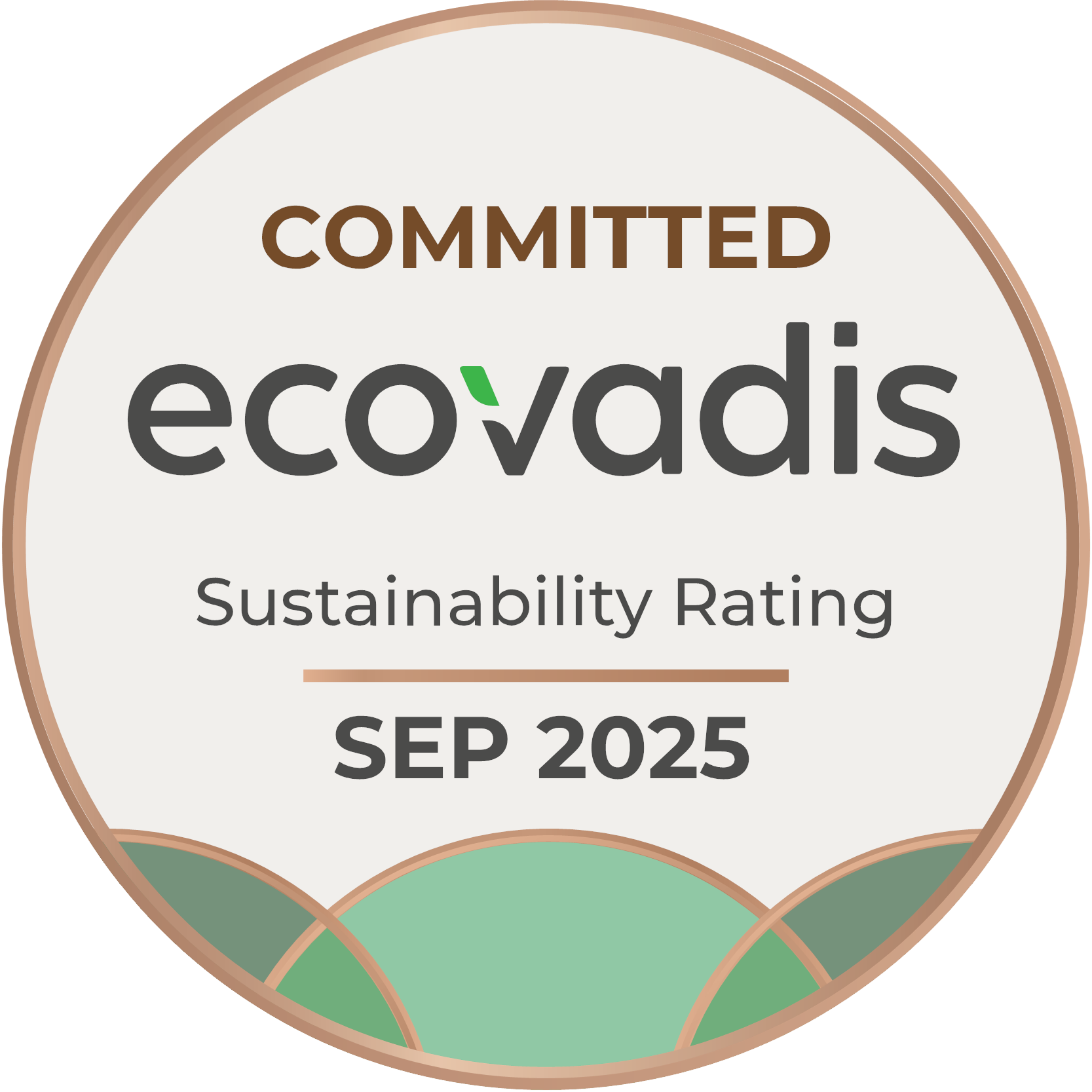 2025 EcoVadis Committed Sustainability Rating badge