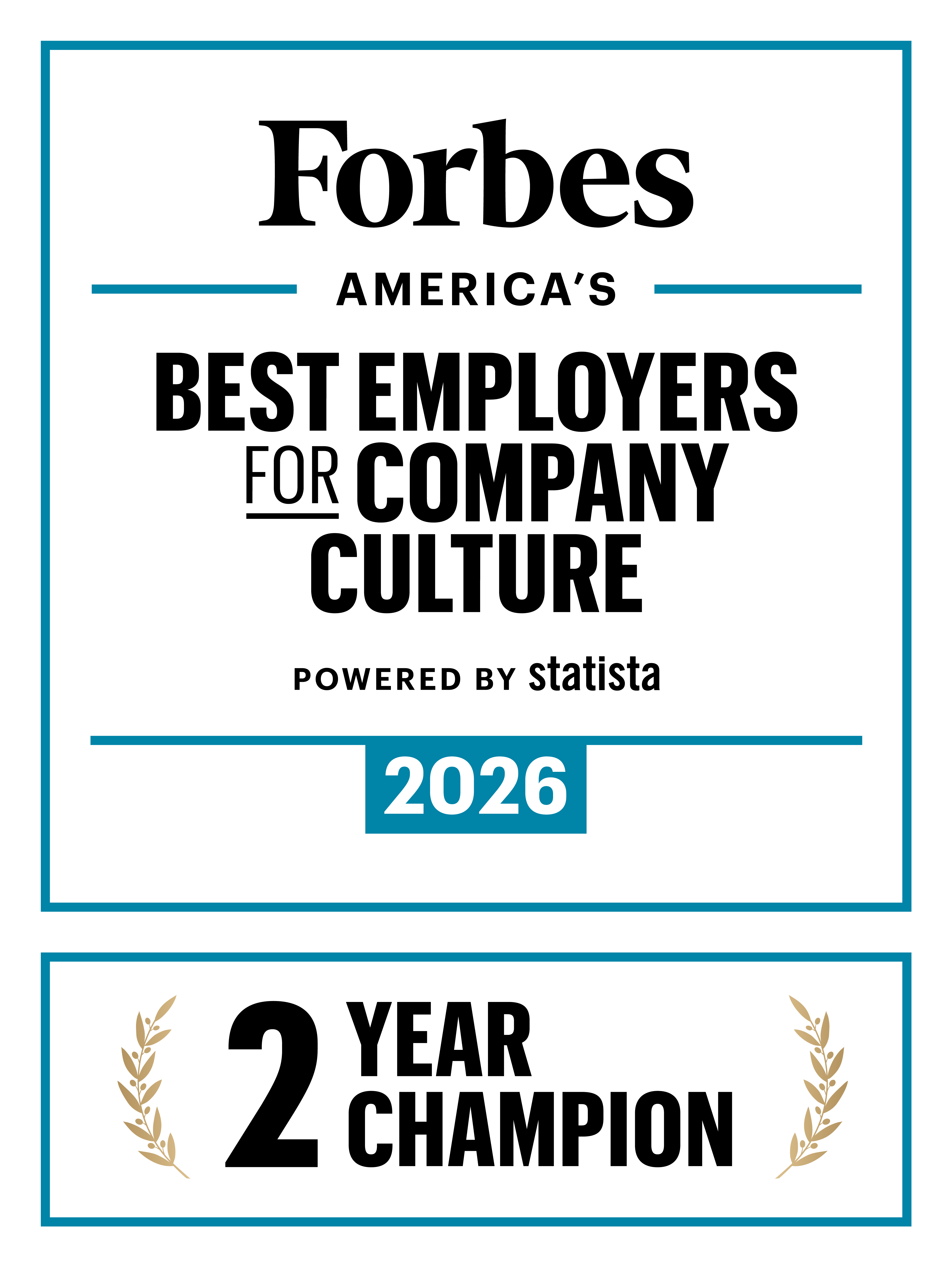 2026 Forbes Best Employer for Company Culture award badge