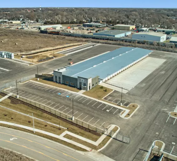 Aerial view of ABF Freight service center in Olathe, Kansas