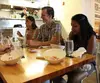 People eating food in a Naples restaurant