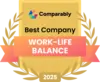 Comparably Best Company Work-Life Balance award badge