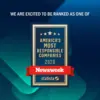 Newsweek Most Responsible 2026 award badge